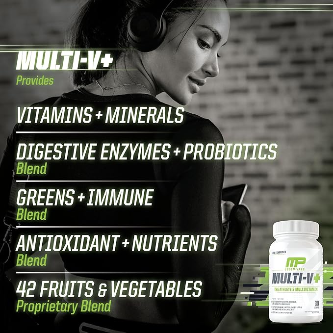 Muscle Pharm Essentials Multi-V+ & MusclePharm Essentials Fish Oil Elite Omega 3 Supplement