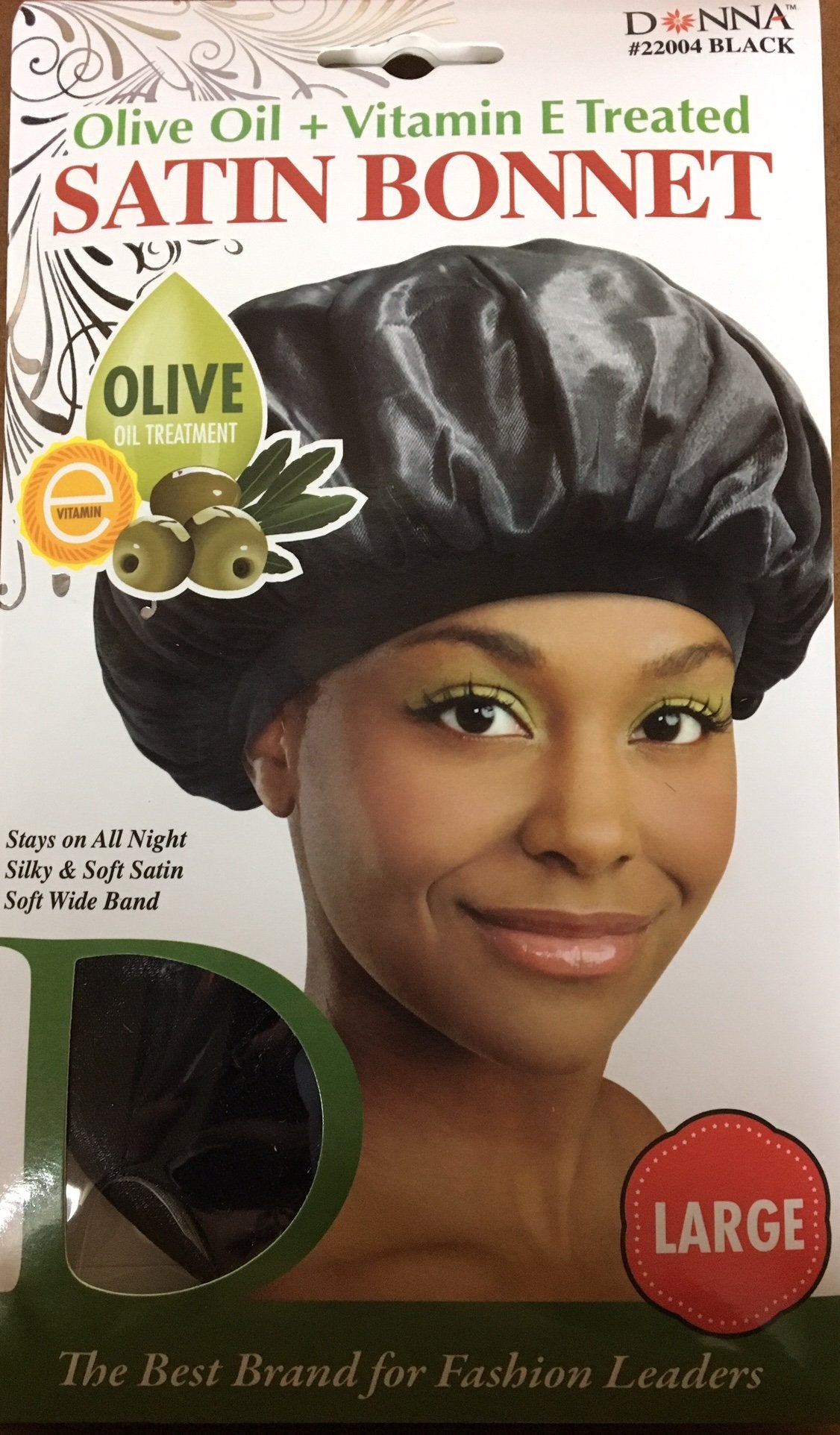 Donna Collection Olive Oil & Vitamin E Treated Sleep Cap & Bonnet