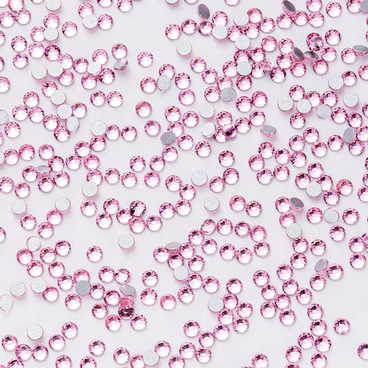 1440Pcs Light Pink Crystal Rhinestones,Glass Flatback Rhinestones Gemstones Small For Nail Face Makeup Art Crafts Clothes Decora