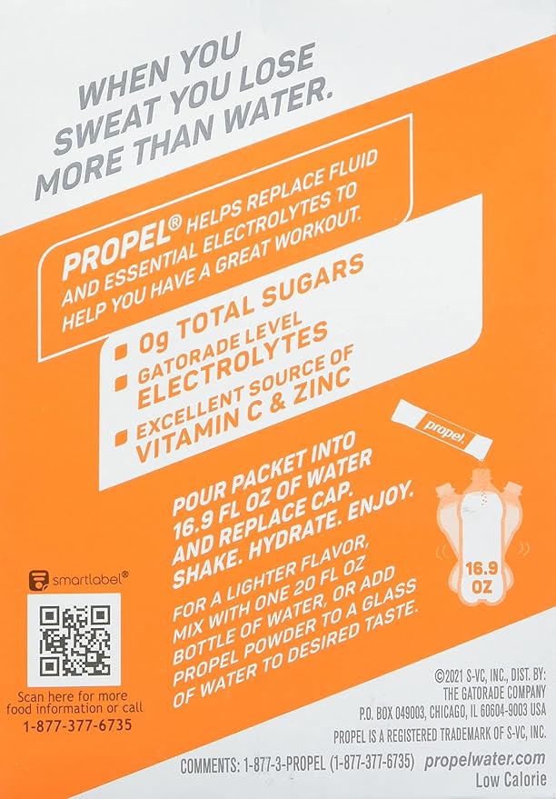 Propel Immune Support Powder Orange Raspberry