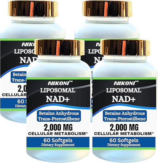 Liposomal NAD+ 2000 mg with TMG and Pterostilbene, Supports Healthy Aging-240 Softgels