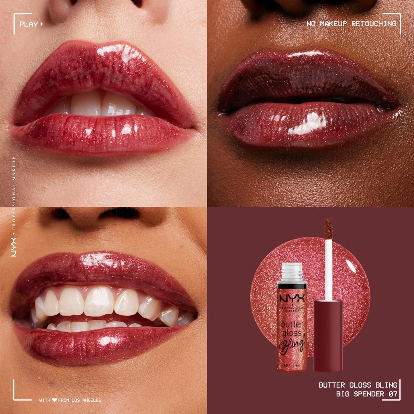 NYX Butter Gloss | Bling Lip Gloss for Shiny, Non-Sticky Vegan Lips