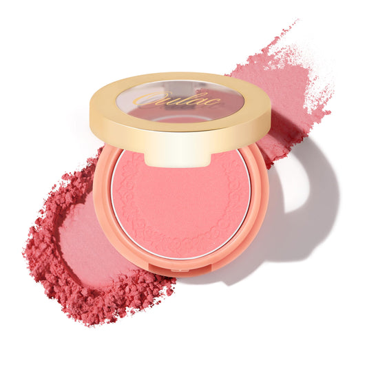 Oulac Yellow Pink Blushers for Cheeks Fair Skin Vegan,Mineral Powder Blush,Rich Colors, Buildable Blusher, Easy to Blend,Vegan,4,8g 13 Petal Blossom
