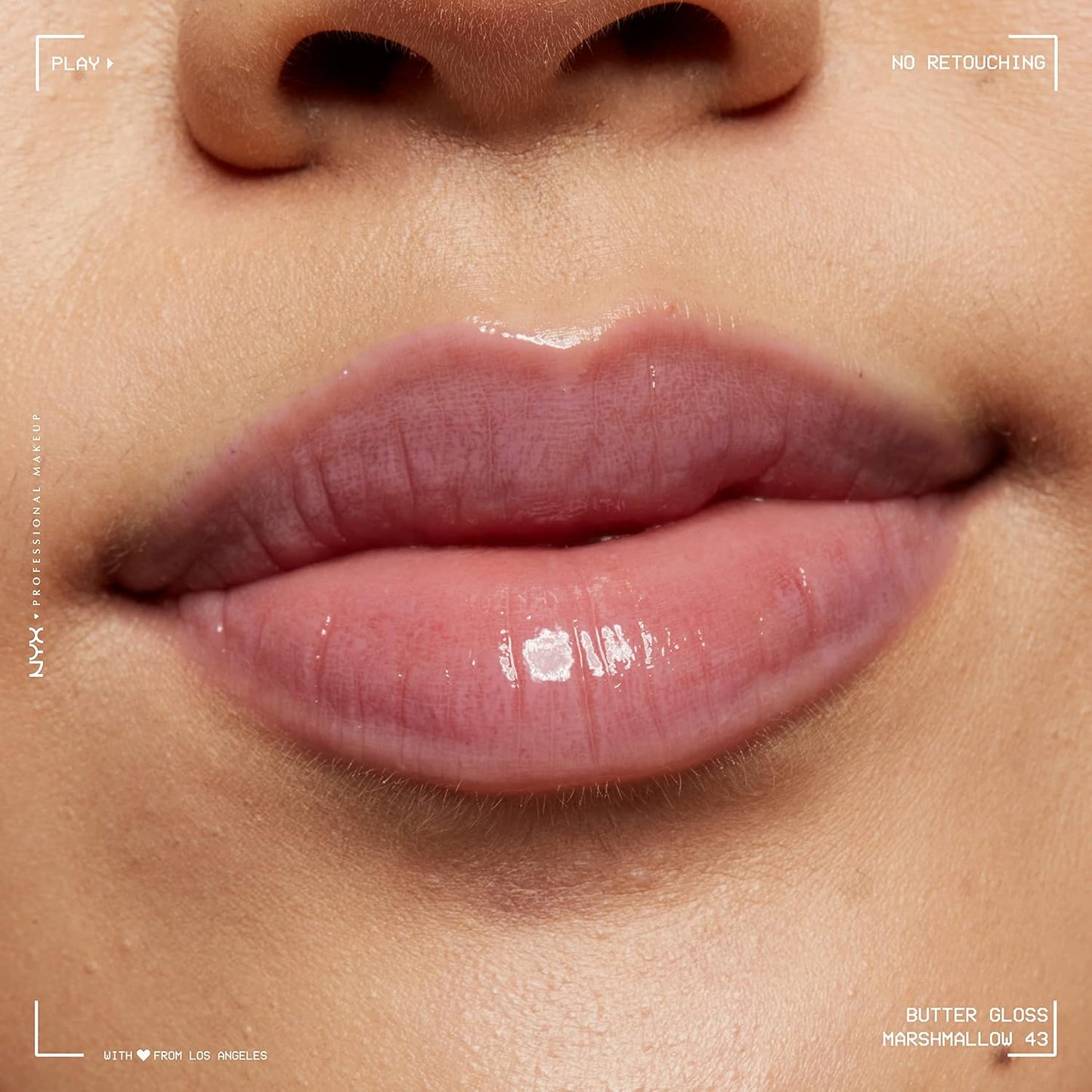 NYX Butter Gloss | Non-Sticky Lip Gloss for Women - Marshmallow (Muted Lilac)