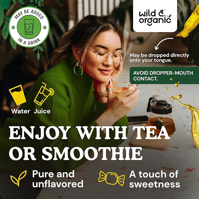 Wild & Organic Soursop Graviola Liquid Drops - Guanabana Leaves & Soursop Fruit Tincture for Antioxidant Support - Graviola Leaf Extract Supplement - Vegan, Sugar & Alcohol-Free - 2 fl oz