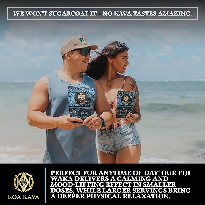 1 Kilogram (2.2 Pounds) Premium Fiji Waka from Koa Kava with a Drawstring Kava Strainer