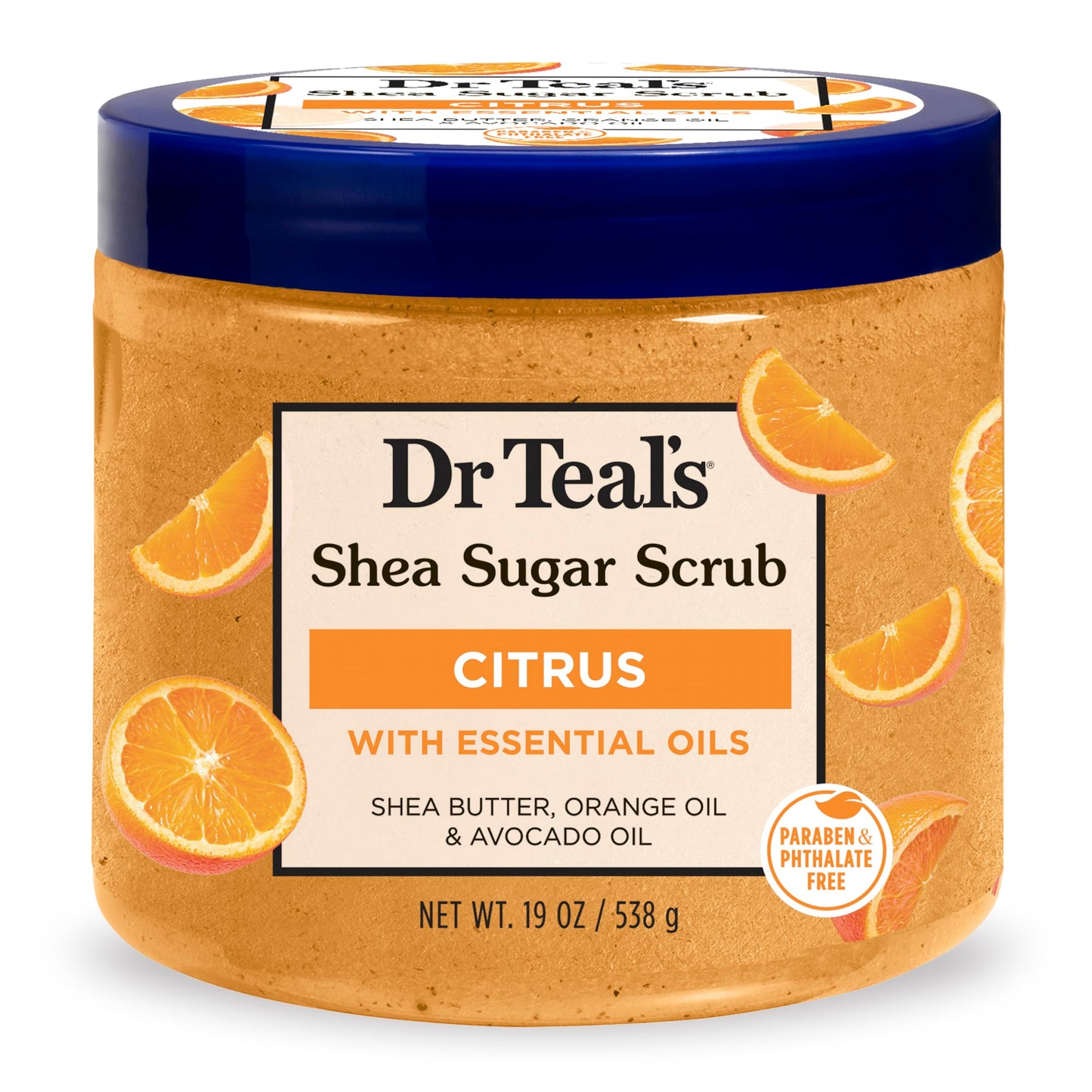 Dr Teal'S Shea Sugar Body Scrub, Citrus With Essential Oils & Vitamin C, 19 Oz