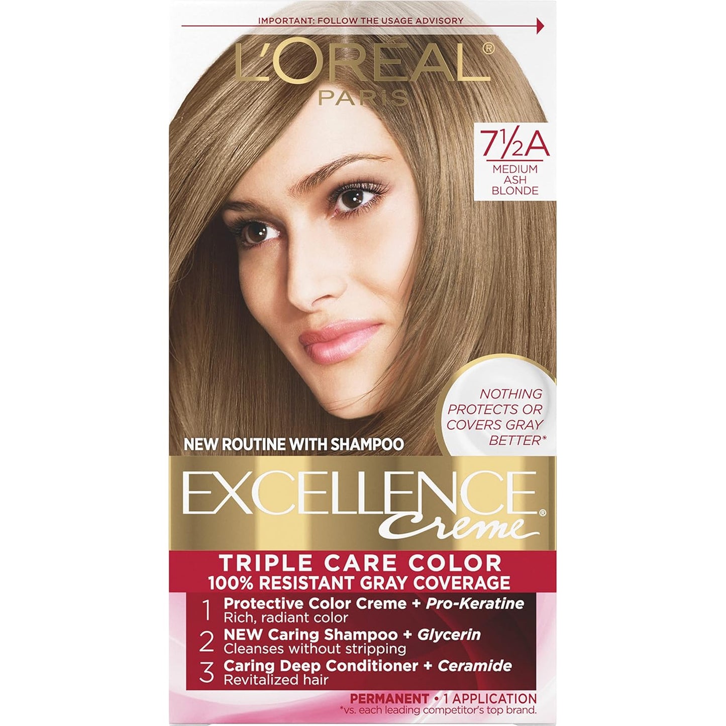 L'Oreal Paris Excellence Crème Hair Color | 9 Light Natural Blonde | Gray Coverage