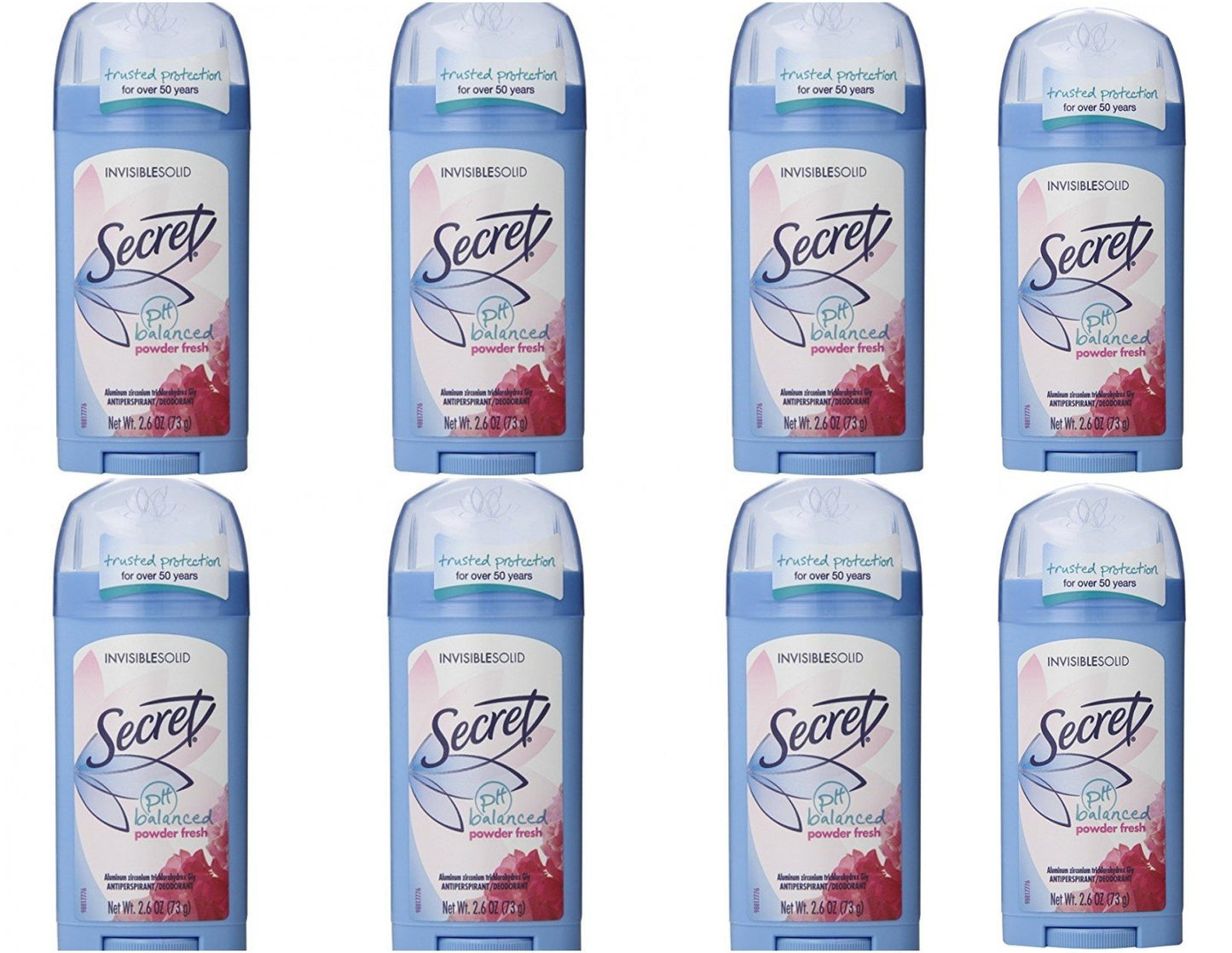 Secret Invisible Solid Powder Fresh Scent Antiperspirant & Deodorant 2.6 Oz (Pack Of 8)