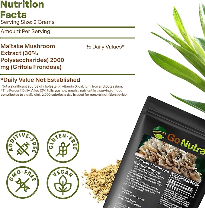 Maitake Mushroom Extract Powder 8 oz | 10:1 Extract Strength | Mushroom Supplement 30% Polysaccharides | Maitake Powder King of Mushrooms