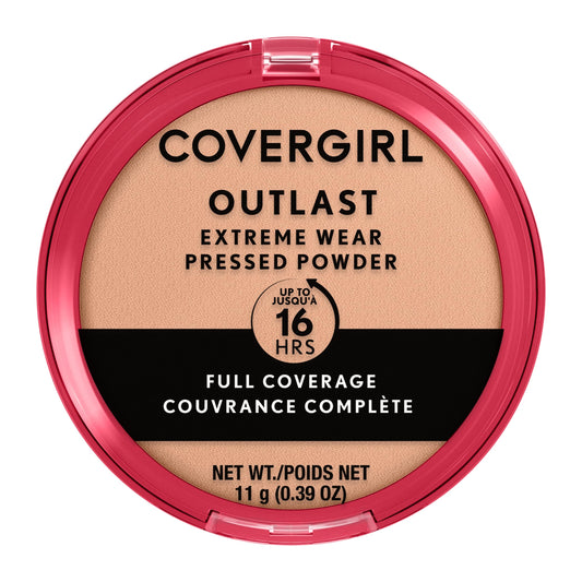Covergirl Outlast Extreme Wear Pressed Powder, Face Powder, Natural, 0.38 Fl Oz, Pressed Powder, Full Coverage Powder, Finishing