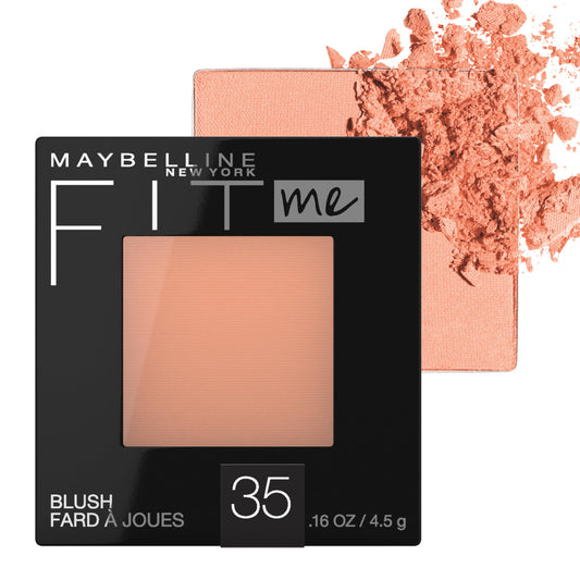Maybelline Fit Me Blush, Lightweight, Smooth, Blendable, Long-lasting All-Day Face Enhancing Makeup Color, Coral, 1 Count