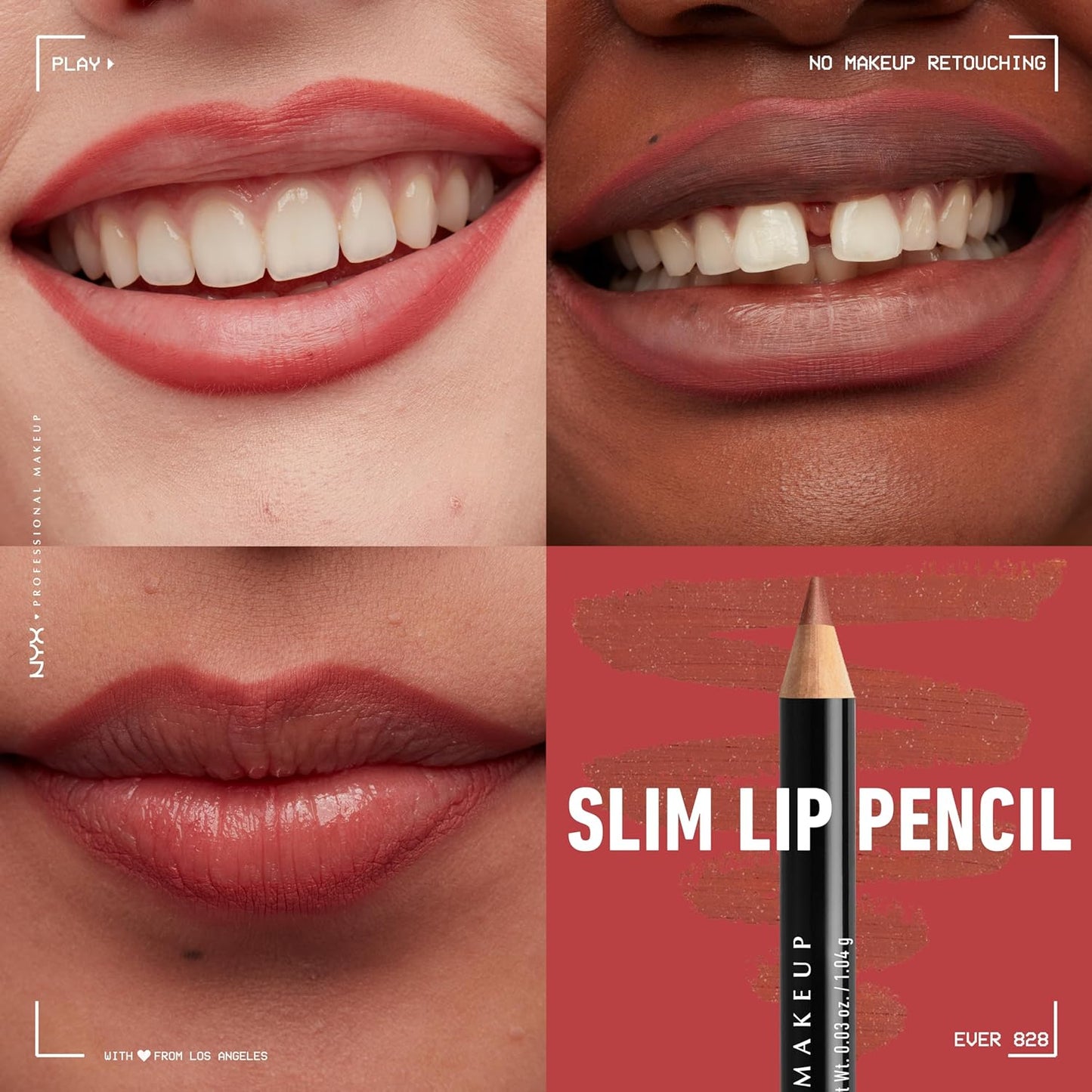 NYX Slim Lip Liner Set | Long-Lasting Creamy Formula | 3 Shades for All Occasions