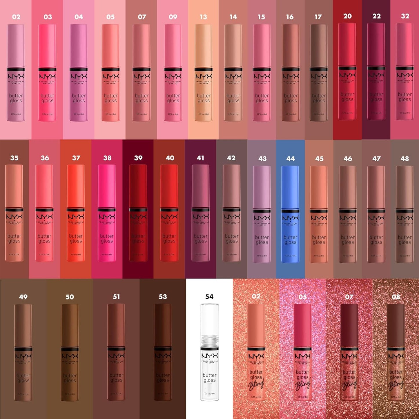 NYX Butter Gloss | Bling Lip Gloss for Shiny, Non-Sticky Vegan Lips