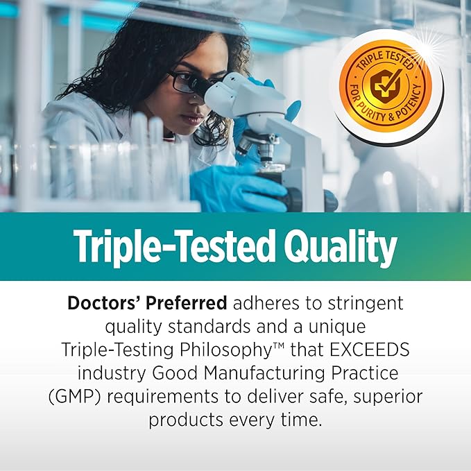 DOCTORS' PREFERRED Advanced Magnesium Glycinate Complex, Enhanced Absorption Technology, Highly Potent, Gentler, Doctor-Developed Formula. Heart Health, Mood Health and More 420 mg, 30-Day Supply