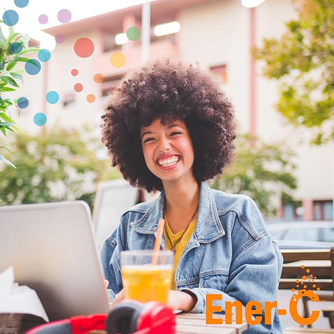 Ener-C Tangerine & Grapefruit Multivitamin Drink Mix, 1000mg Vitamin C, Non-GMO, Vegan, Real Fruit Juice Powders, Natural Immunity Support, Electrolytes, Gluten Free, 1-Pack of 30