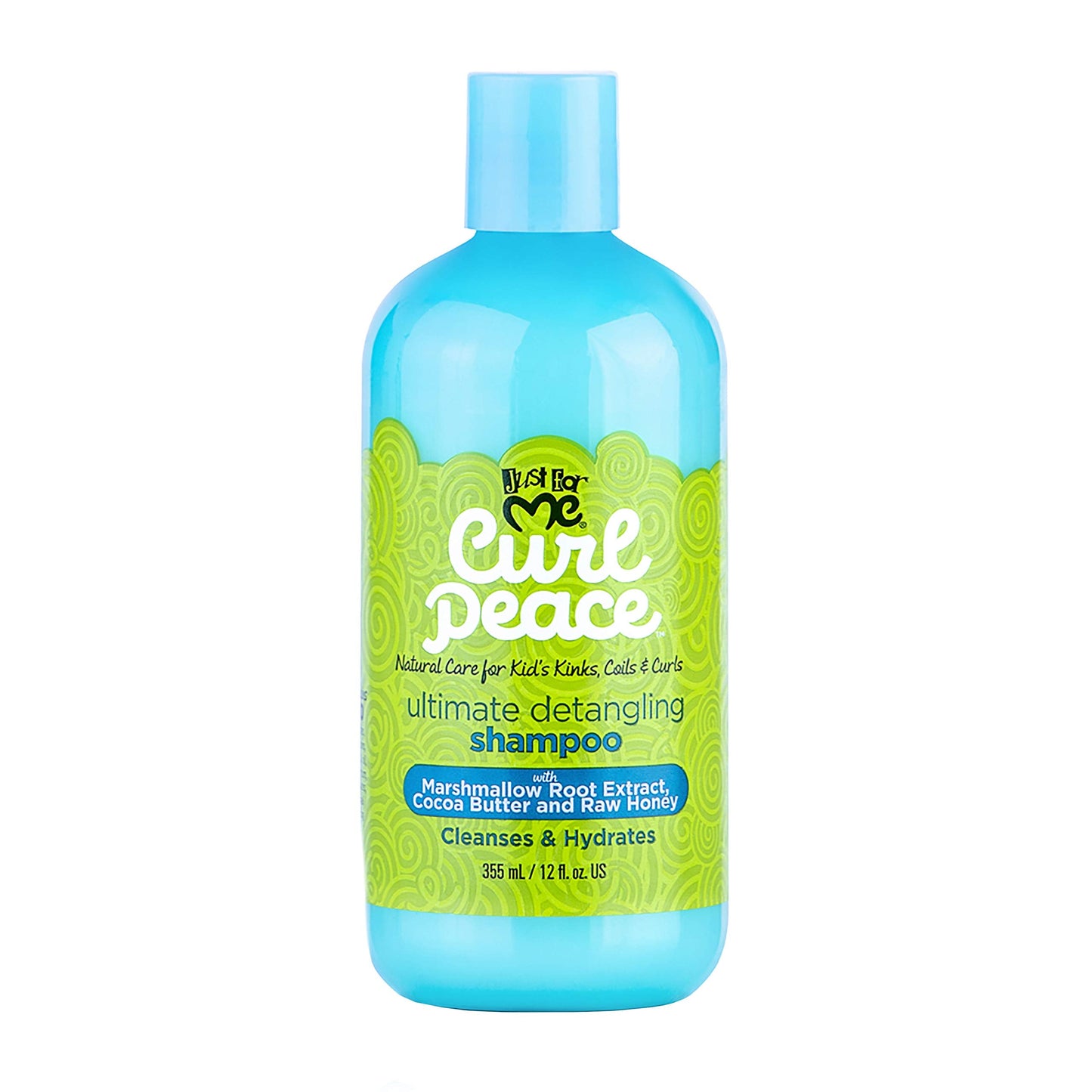 Just For Me Curl Peace Ultimate Detangling Shampoo - Cleanses & Hydrates, Contains Marshmallow Root Extract, Cocoa Butter & Raw