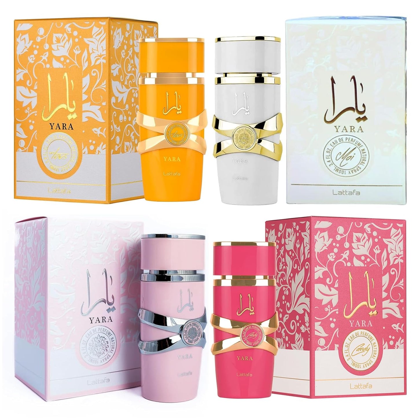 Lattafa Yara Perfume Set | 3.4 Fl Oz | Elegant Fragrance for Women