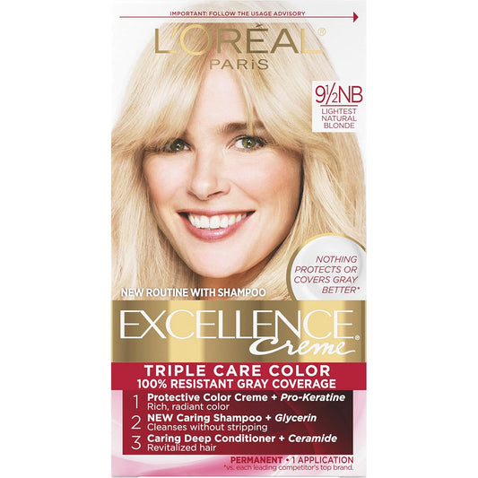 L'Oreal Paris Excellence 6G Light Golden Brown Hair Color | Gray Coverage, 8 Weeks