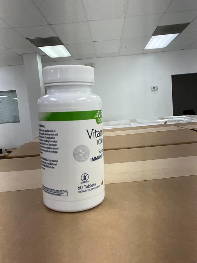 NF Sports Vitamin C 1000 mg Supports The Immune System, Formation of Collagen, Iron Absorption, and Teeth, Vegan, Gluten-Free, 60 Vegetable Capsules