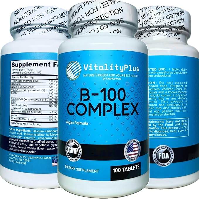 LIQUIDPACKPRO Vitamin B12 5000 mcg + Super B-100 Complex | High-Potency B Complex & Methylcobalamin B12 for Energy, Metabolism & Nervous System Support | Made in USA, Vegan, Non-GMO