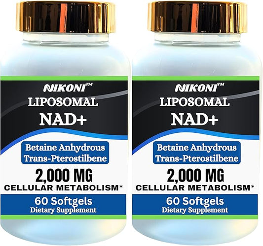 Liposomal NAD+ 2000 mg with TMG and Pterostilbene, Supports Healthy Aging-120 Softgels