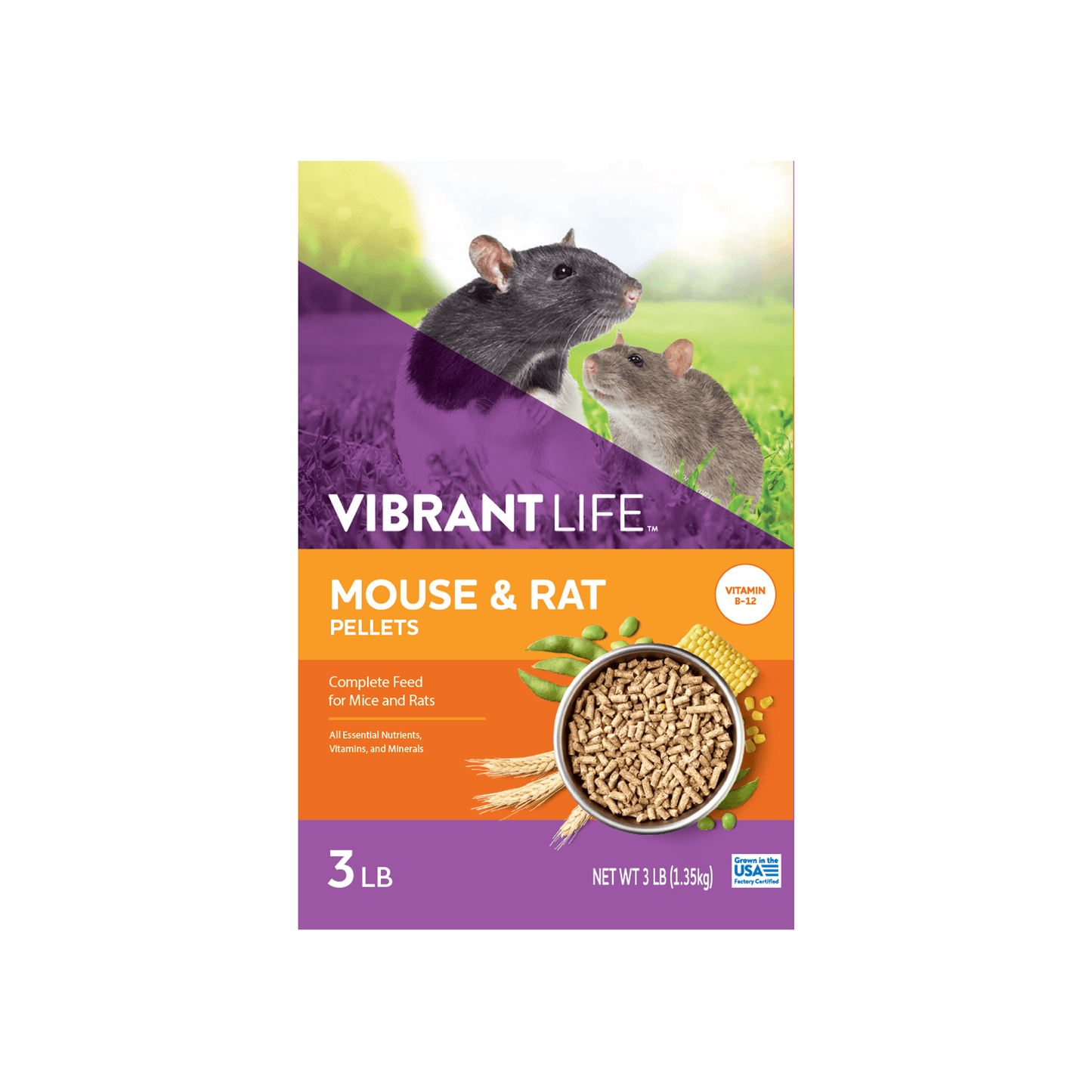 (2 pack) Vibrant Life Mouse and Rat Pellets, 3 lb