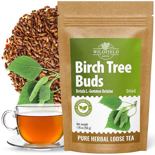 1.8 oz. Birch Dried Birch Tree Buds Herbal Tea (Betulae Gemmae) - 50g Betula Pendula Roth Herb Tea Te De Abedul