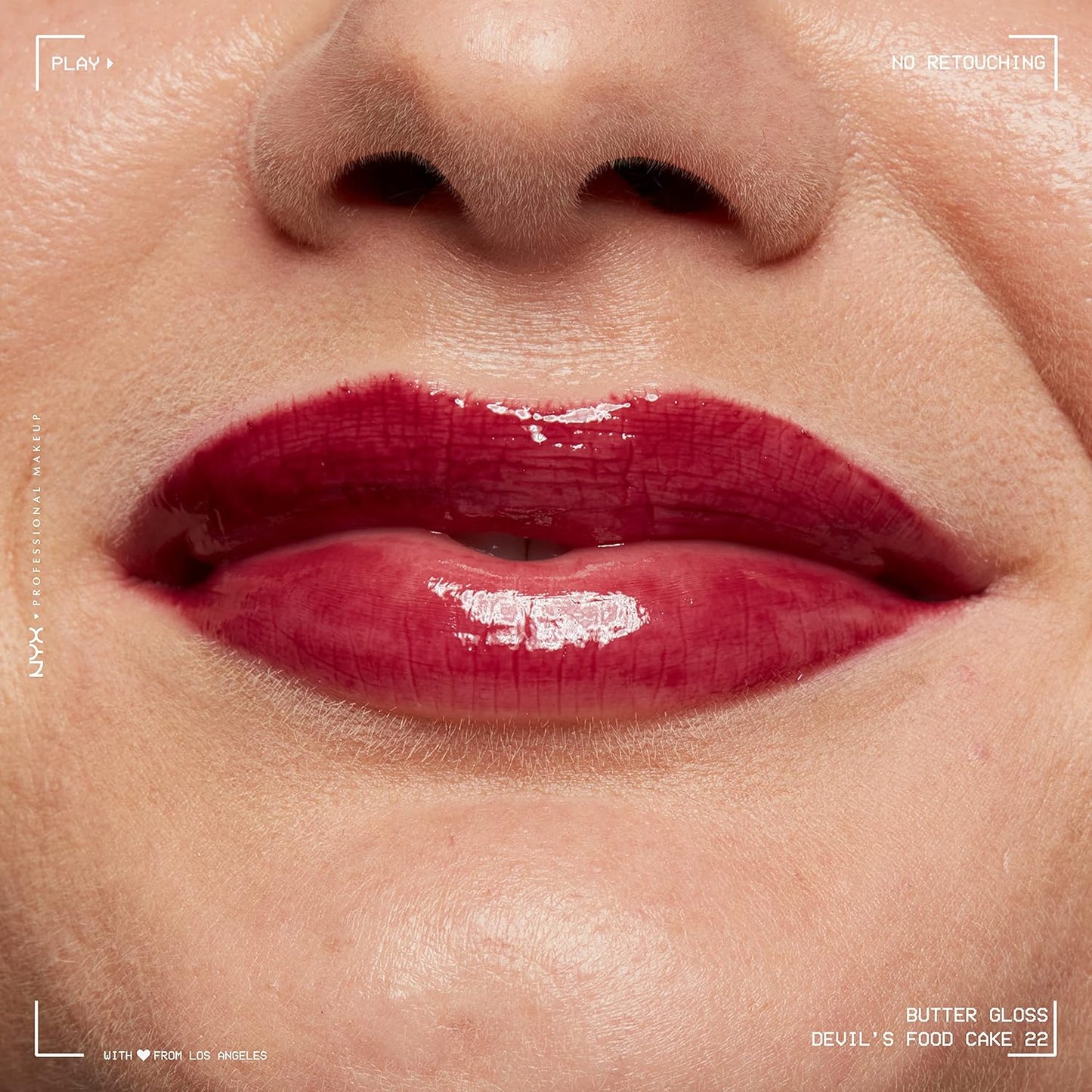 NYX Butter Gloss | Non-Sticky Lip Gloss in Devil's Food Cake - Deep Plum