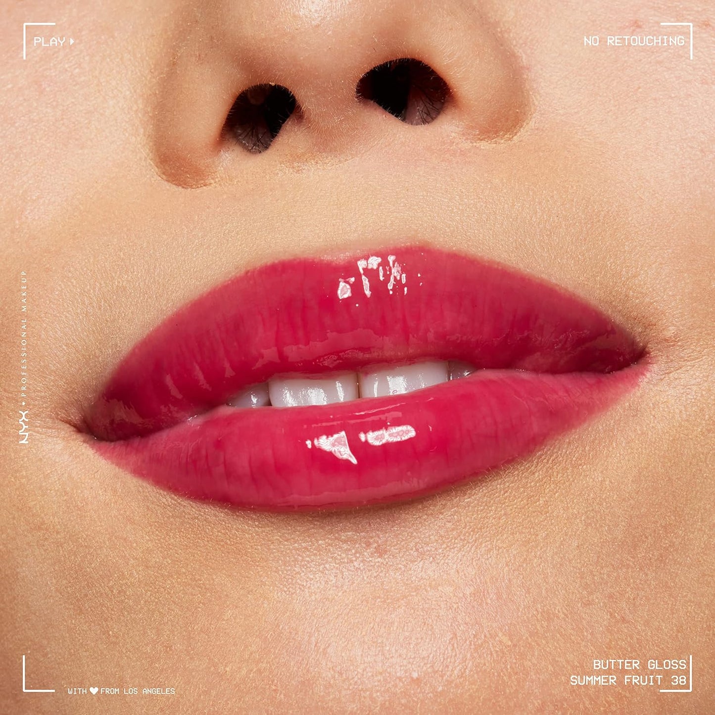 NYX Butter Gloss | Non-Sticky Hot Pink Lip Gloss | Summer Fruit Flavor