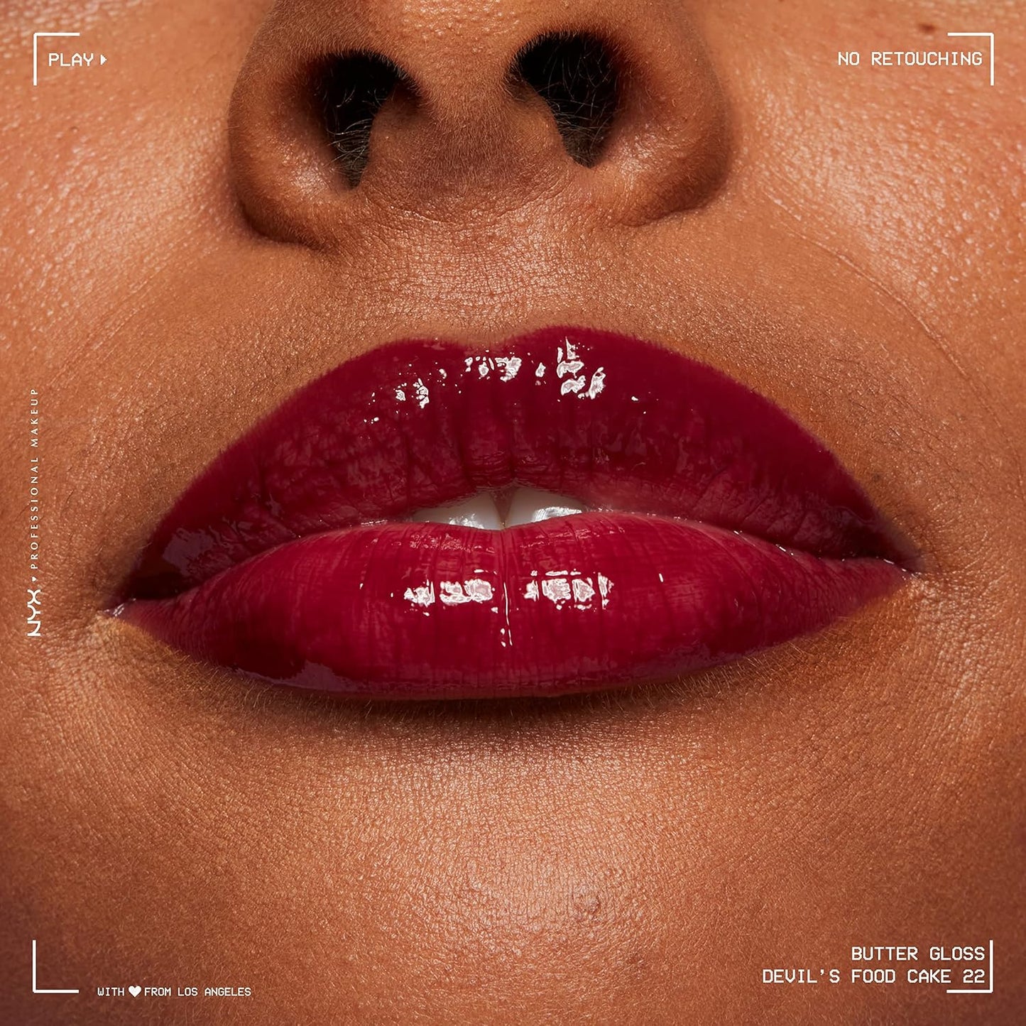 NYX Butter Gloss | Non-Sticky Lip Gloss in Devil's Food Cake - Deep Plum