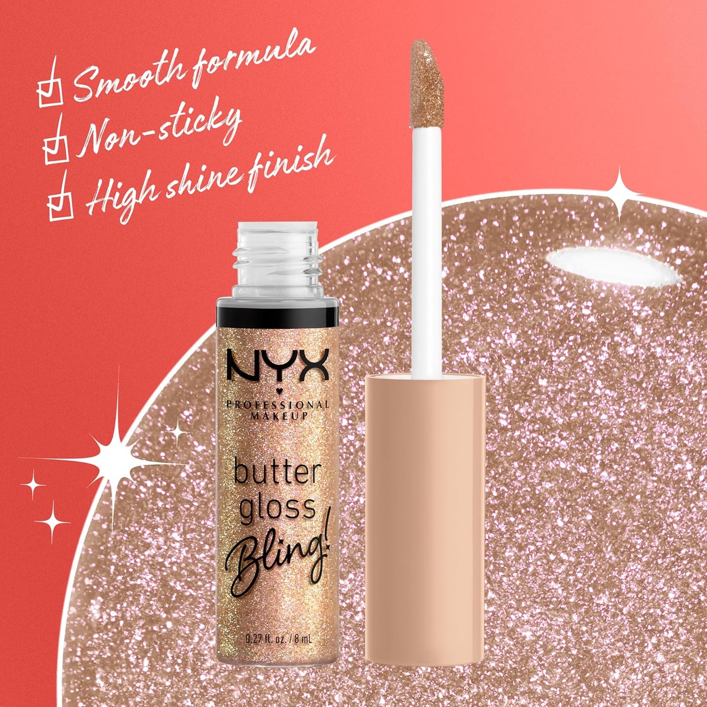 NYX Butter Gloss | Non-Sticky Shiny Vegan Lip Gloss for All-Day Shine