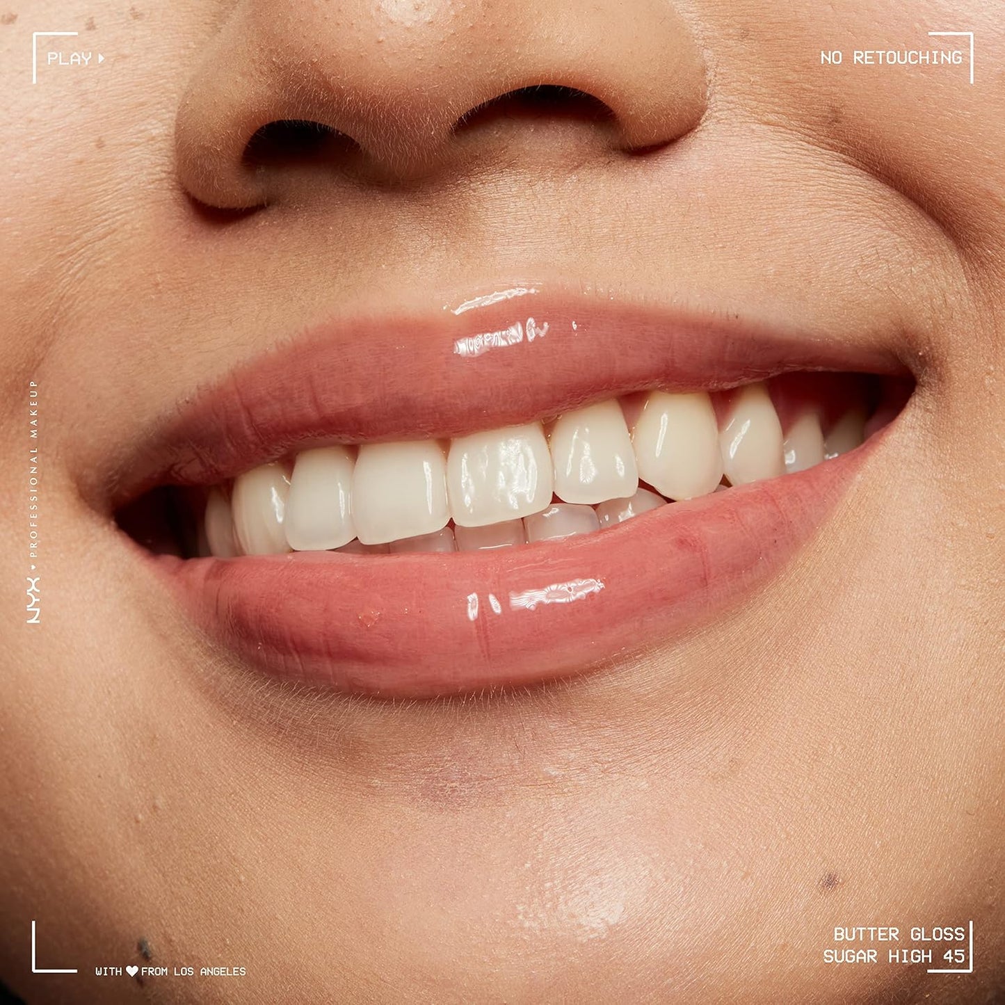 NYX Butter Gloss | Brown Sugar Non-Sticky Lip Gloss for Soft, Peachy Lips
