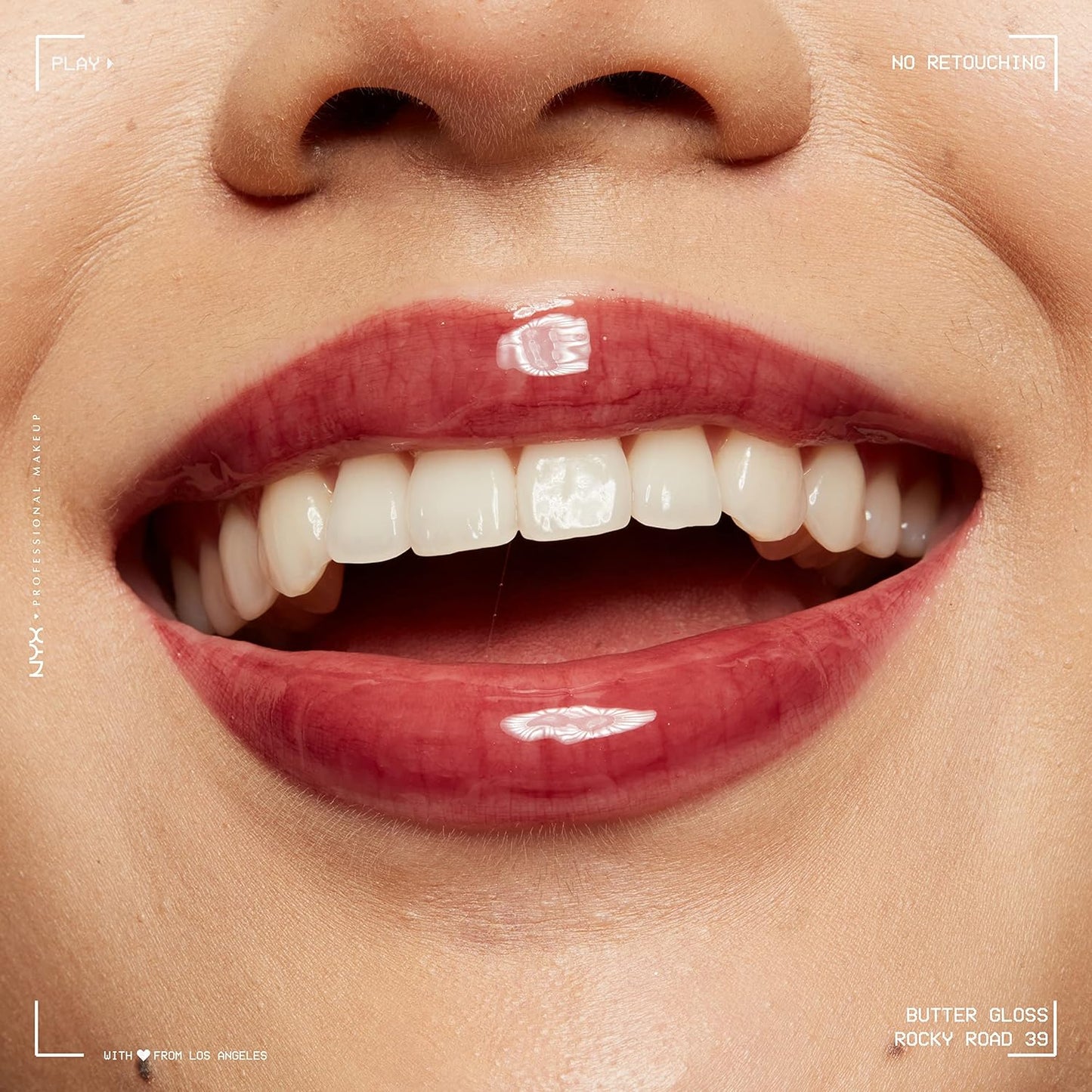 NYX Butter Gloss | Non-Sticky Lip Gloss in Rocky Road - Wine Shade