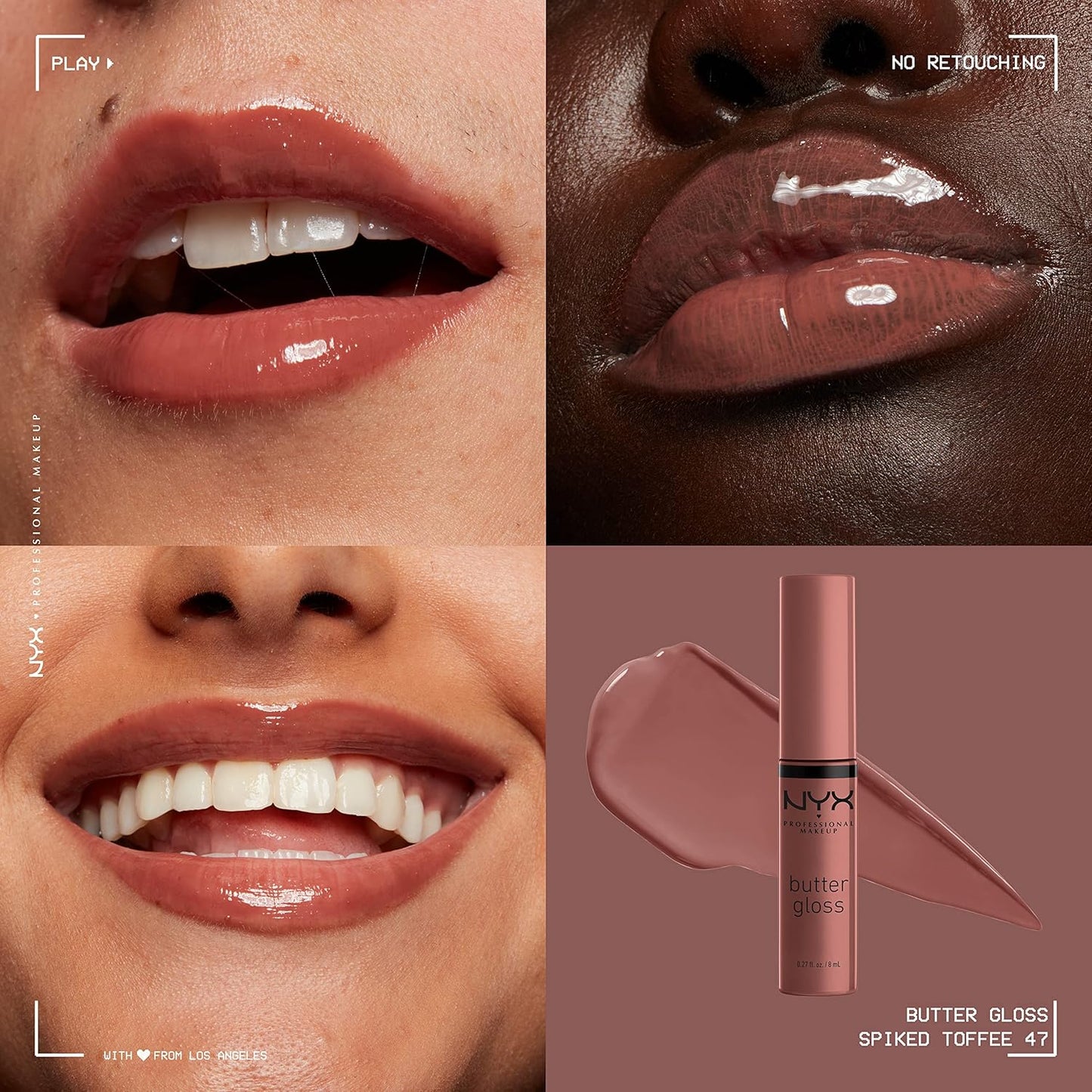 NYX Butter Gloss | Brown Sugar Non-Sticky Lip Gloss for Smooth Lips
