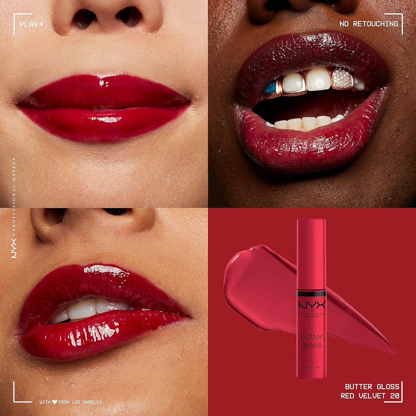 NYX Butter Gloss | Non-Sticky Deep Red Lip Gloss for All Skin Tones