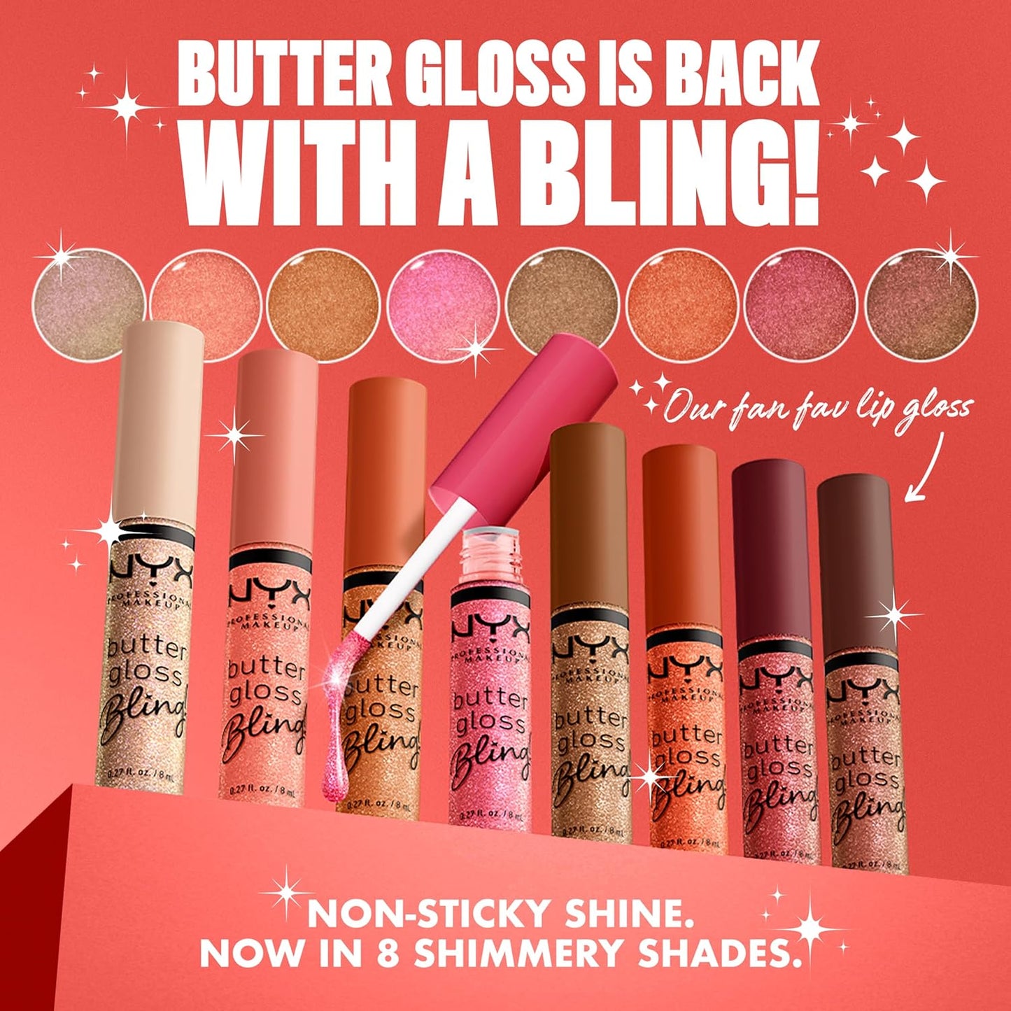 NYX Butter Gloss | Vegan Lip Gloss - Non-Sticky & Shiny | Hustla Shade