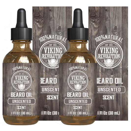 Viking Revolution Men'S Beard Oil With Argan And Jojoba Oils - Natural Softener And Conditioner, Strengthens And Moisturizes (Un