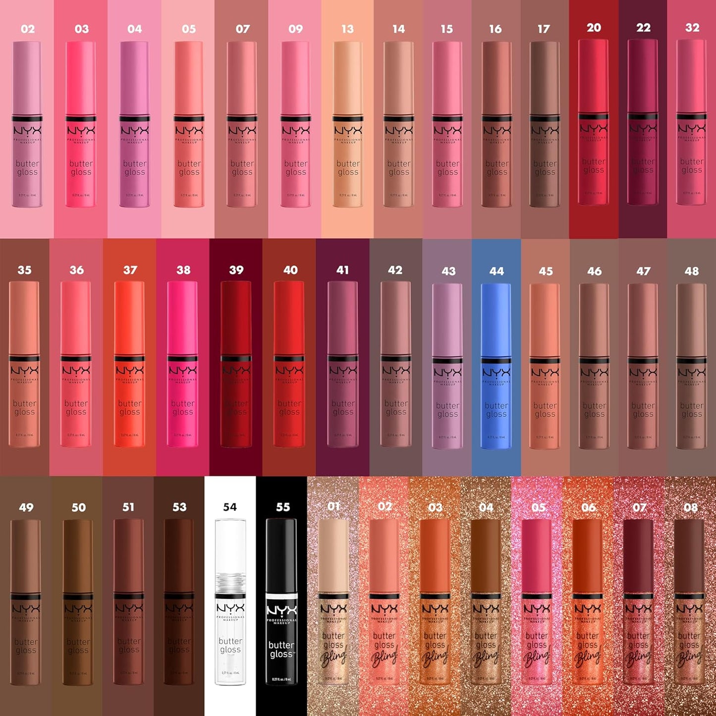 NYX Butter Gloss | Non-Sticky Lip Gloss for Women | Peaches & Cream
