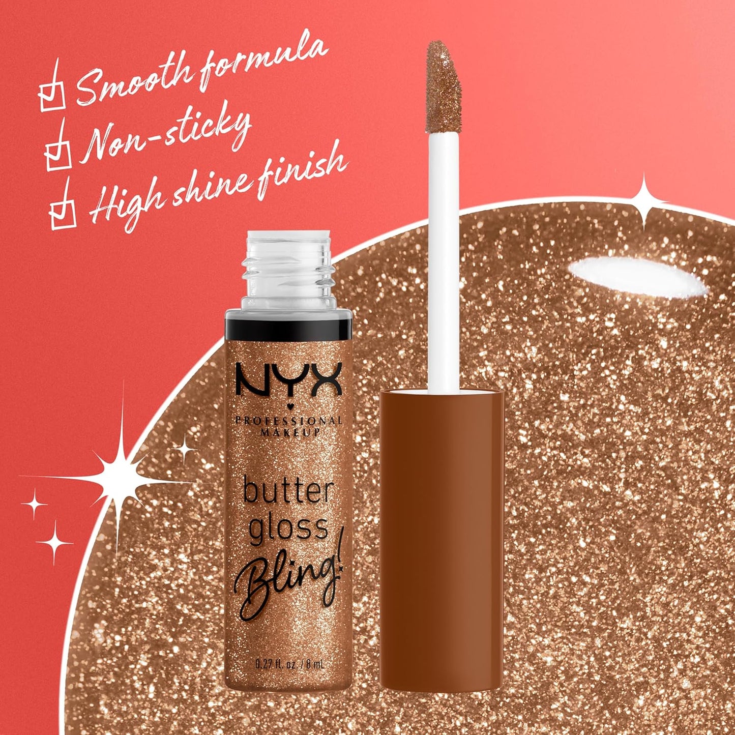 NYX Butter Gloss | Vegan Lip Gloss - Non-Sticky & Shiny | Hustla Shade