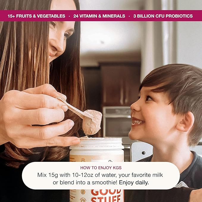 Nuzest - Kids Good Stuff - Vegan Smoothie Mix - Rich Chocolate - Multivitamin Nutritional Supplement Protein Shake - Dairy Free - Supporting Growth and Development - 0.5 Oz (1 Serving)