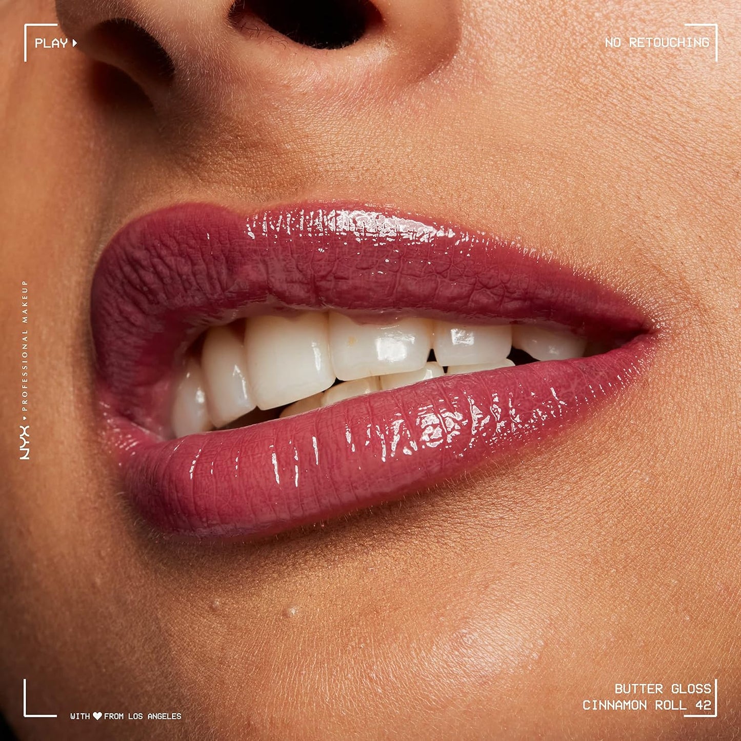 NYX Butter Gloss | Non-Sticky Lip Gloss for Women - Cinnamon Roll (Dusty Nude)