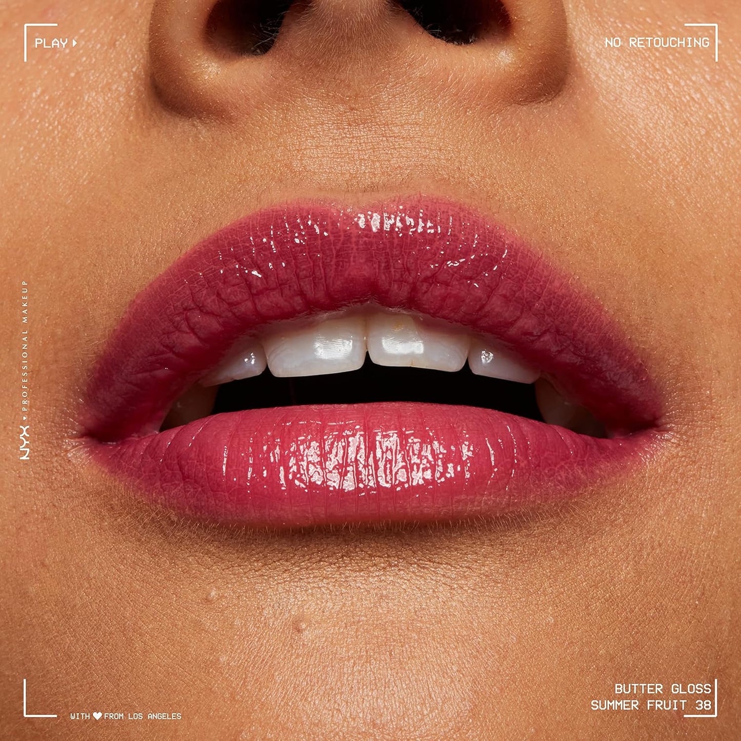 NYX Butter Gloss | Non-Sticky Hot Pink Lip Gloss | Summer Fruit Flavor