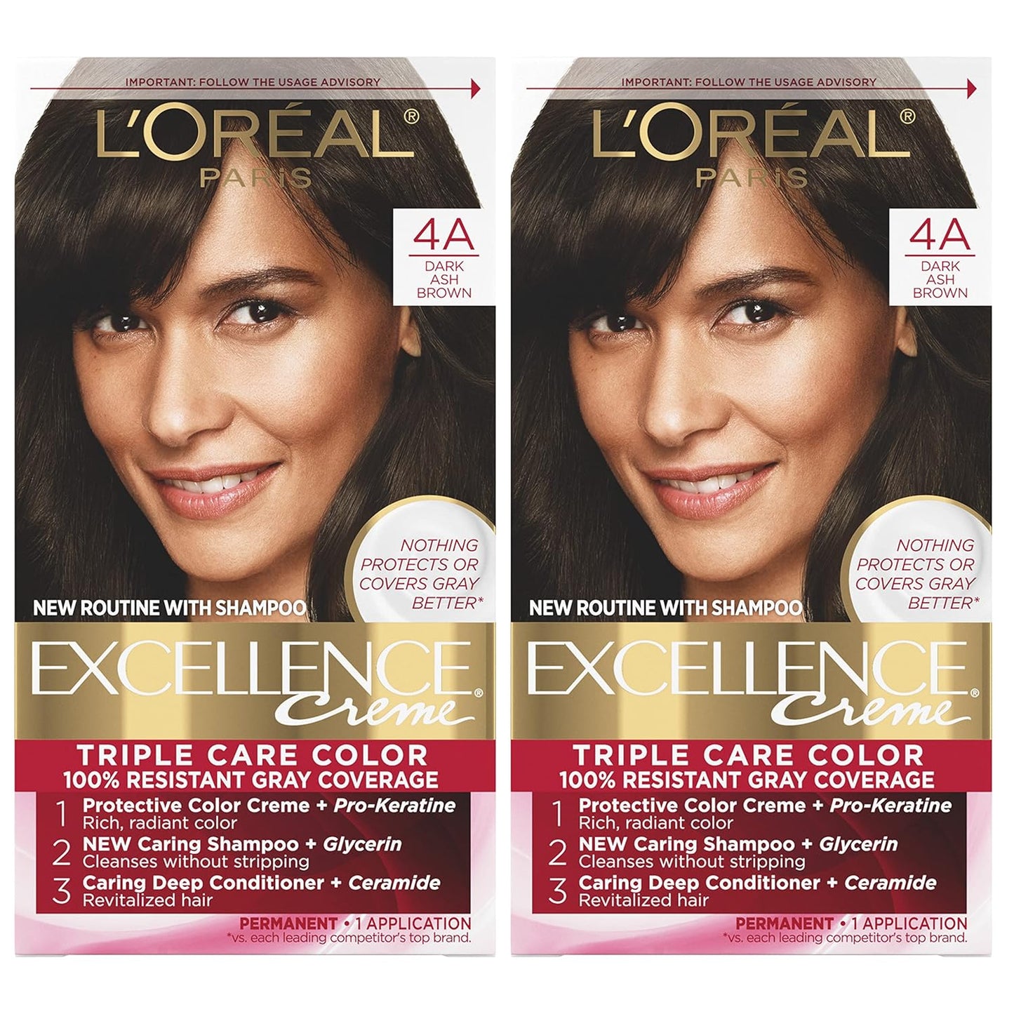 L'Oreal Paris Excellence 6G Light Golden Brown Hair Color | Gray Coverage, 8 Weeks