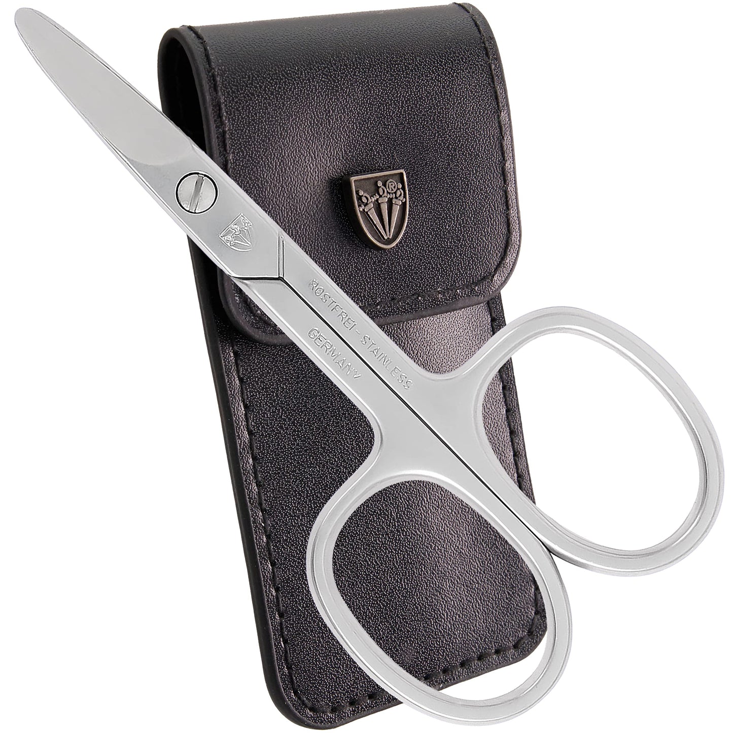 3 Swords Germany - Brand Quality Stainless Steel Inox Curved Nail Scissors (1 Piece) With Round Tips For Diabetics - Manicure Pe