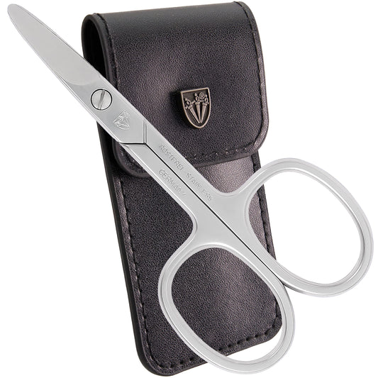 3 Swords Germany - Brand Quality Stainless Steel Inox Curved Nail Scissors (1 Piece) With Round Tips For Diabetics - Manicure Pe