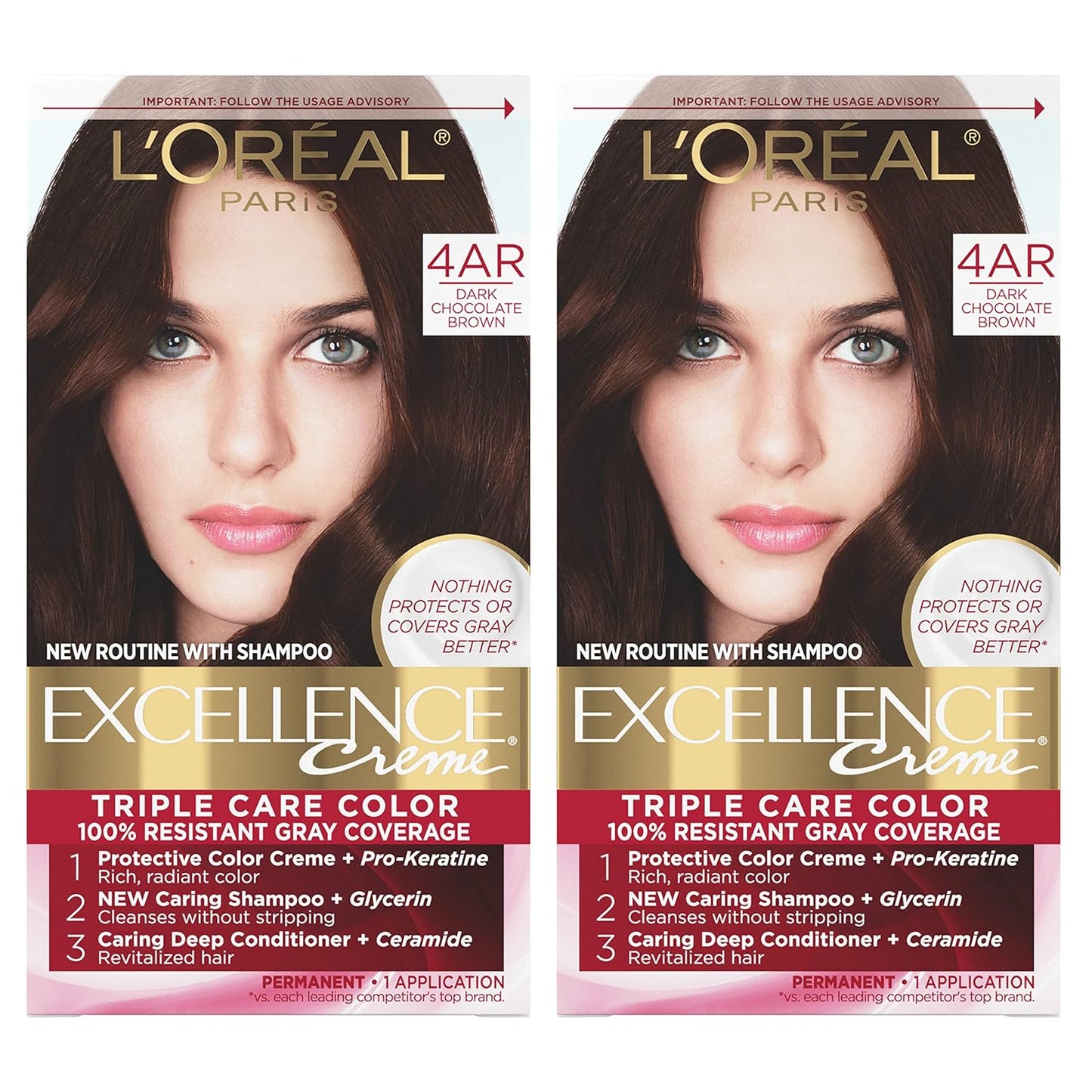 L'Oreal Paris Excellence 6G Light Golden Brown Hair Color | Gray Coverage, 8 Weeks