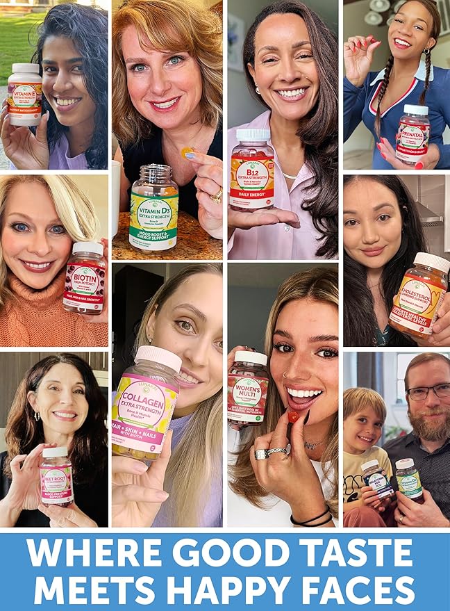 Lunakai USA Made Vitamin B12 for Adults 50+ & Magnesium Glycinate Gummies Bundle, Supports Energy, Mood, Relaxation & Stress Relief, Non-GMO, Vegan, 60ct Each