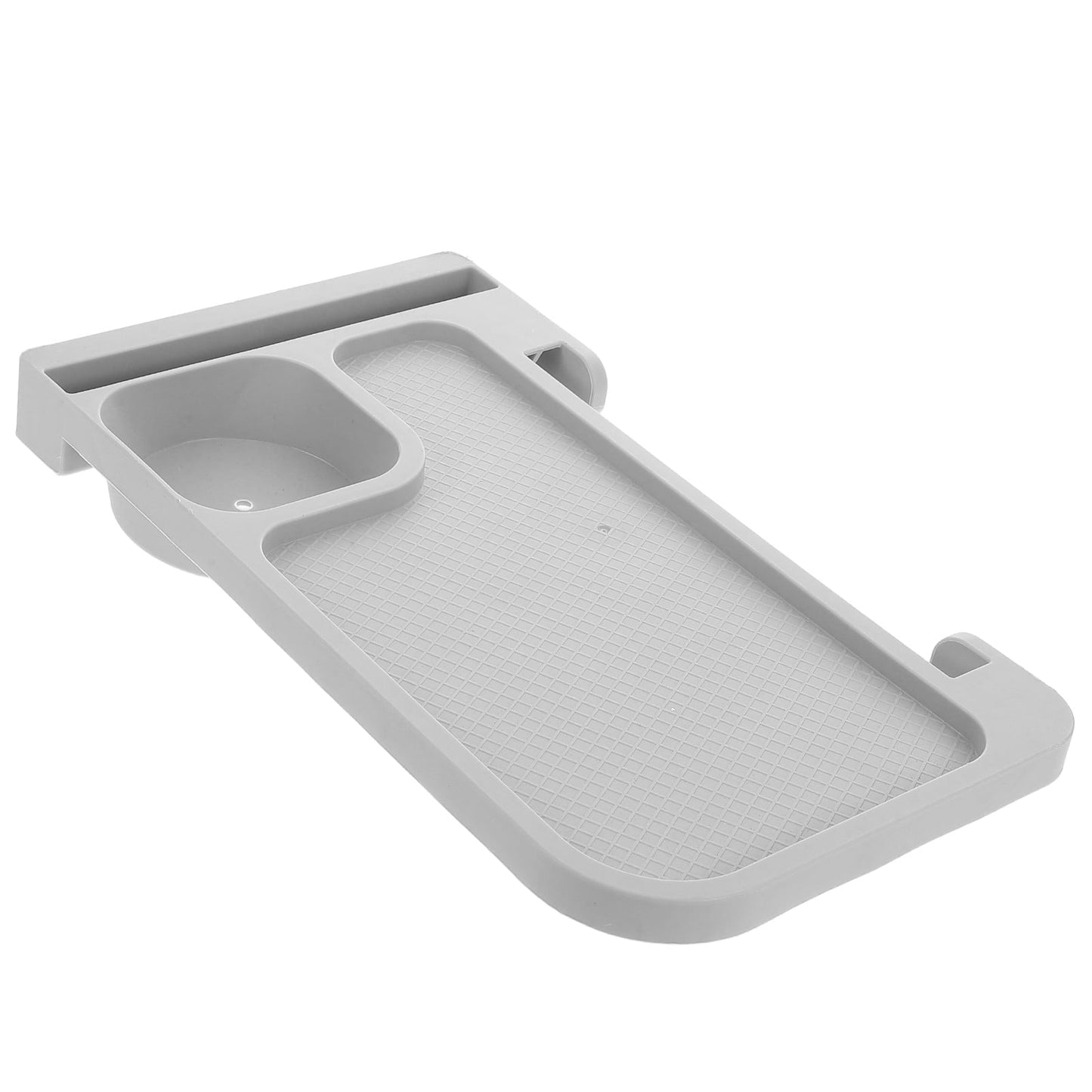 Tineasur Light Grey Plastic Cup Holder for Beach Chair Accessories 1Pack