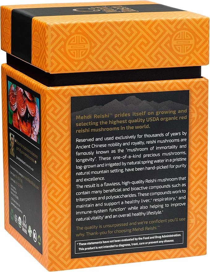 Organic Reishi Mushroom Spores 30 Servings - 100% Pure, Premium and Organic Spores-Ganoderma Lucidum, Lingzhi - High Potency Triterpenes (30 Grams)